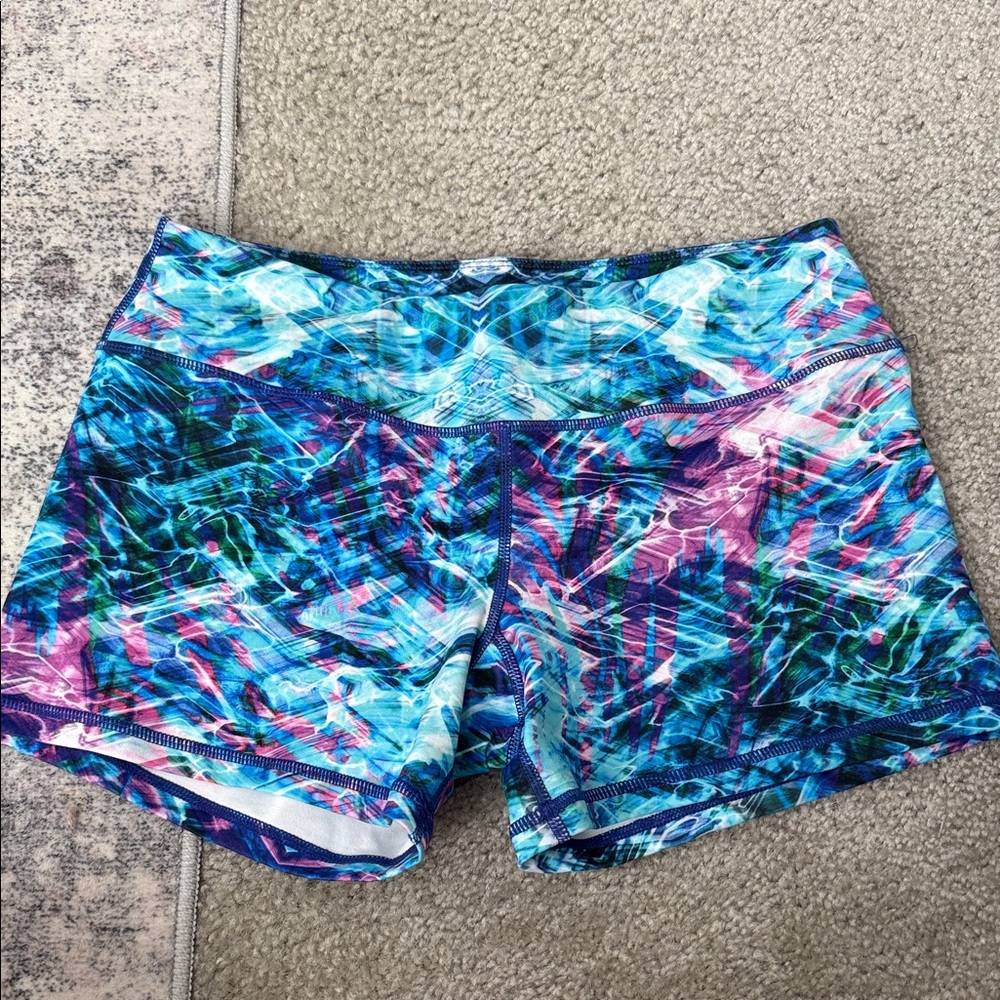 Born Primitive Blue and Pink Athletic Shorts